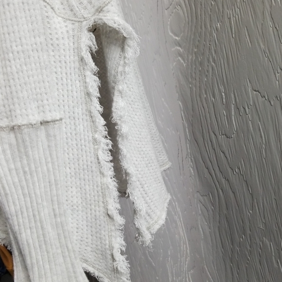 Free People oversized drippy distressed thermal - Picture 6 of 7